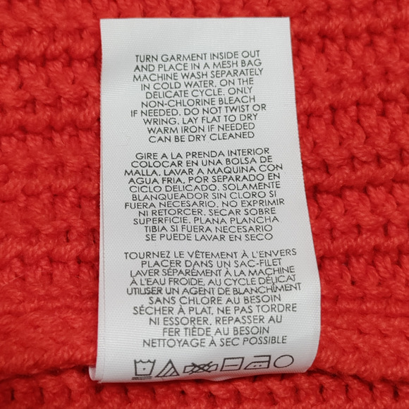 Cabi Ruby Oversized Knit Deep V Short Sleeve Pullover Womens Small #5837‎ Red - Picture 15 of 16